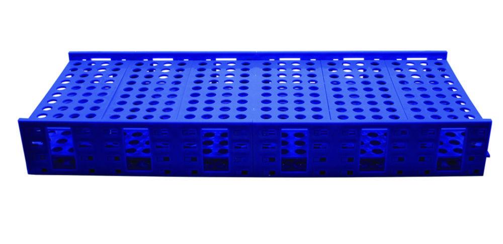 Heathrow Scientific Mega Rack, PP Double for 240 x 10ml, 13-16mm Tubes, Blue, Autoclavable, Pack of 1