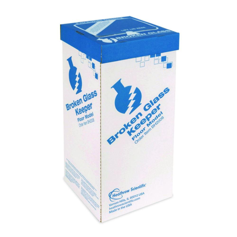 Broken Glass Keeper Floor Model with lids & plastic liners pack of 6