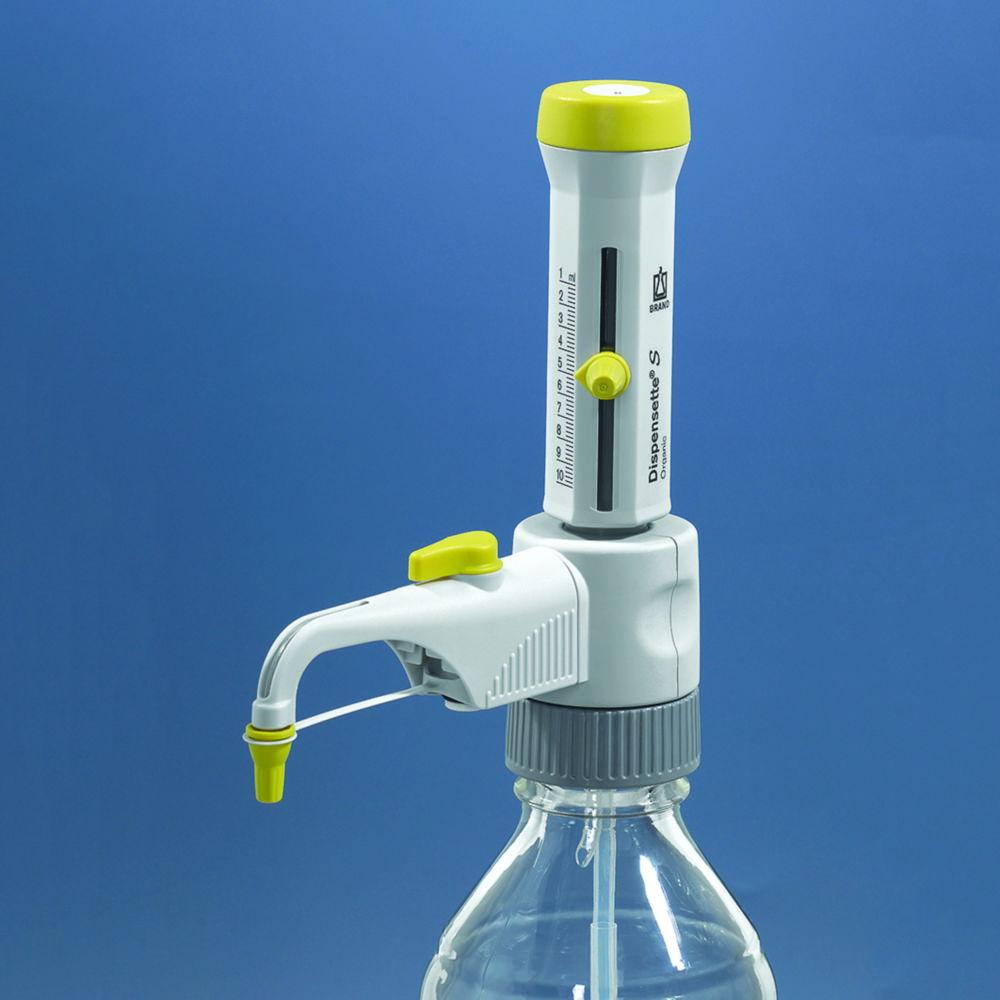 BRAND Dispensette S Organic Analog-Adjustable Bottletop Dispenser with Recirculation Valve, 5–50 mL​