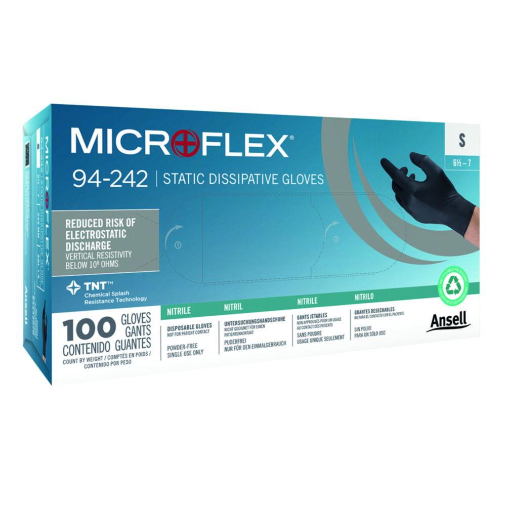 Ansell Microflex 94-242 Static Dissipative Disposable Gloves, Size S, Pack of 100