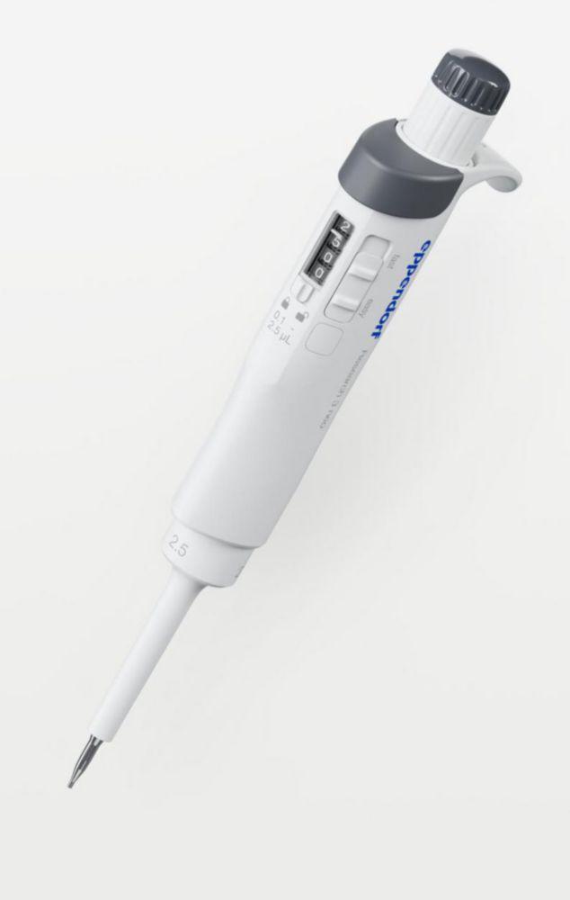 Eppendorf Exchange Pipette, Research® 3 Neo BASIC, Single-Channel, Variable, 0.1–2.5 µL, Dark Gray
