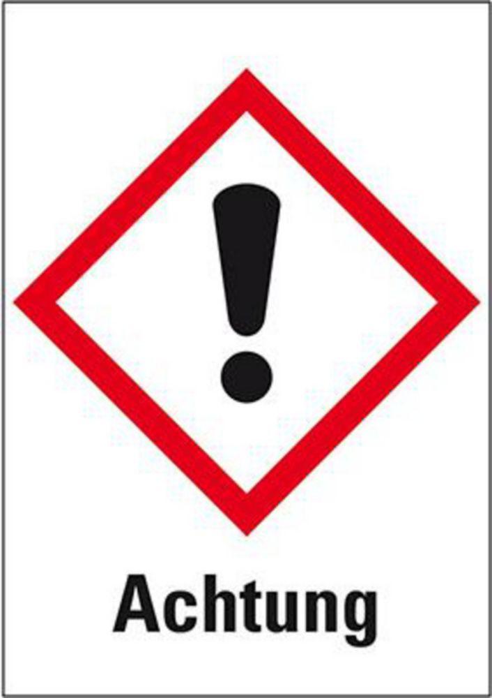 Danger symbol "Attention!" 37x52 mm, foil, sheet of 6 pcs.