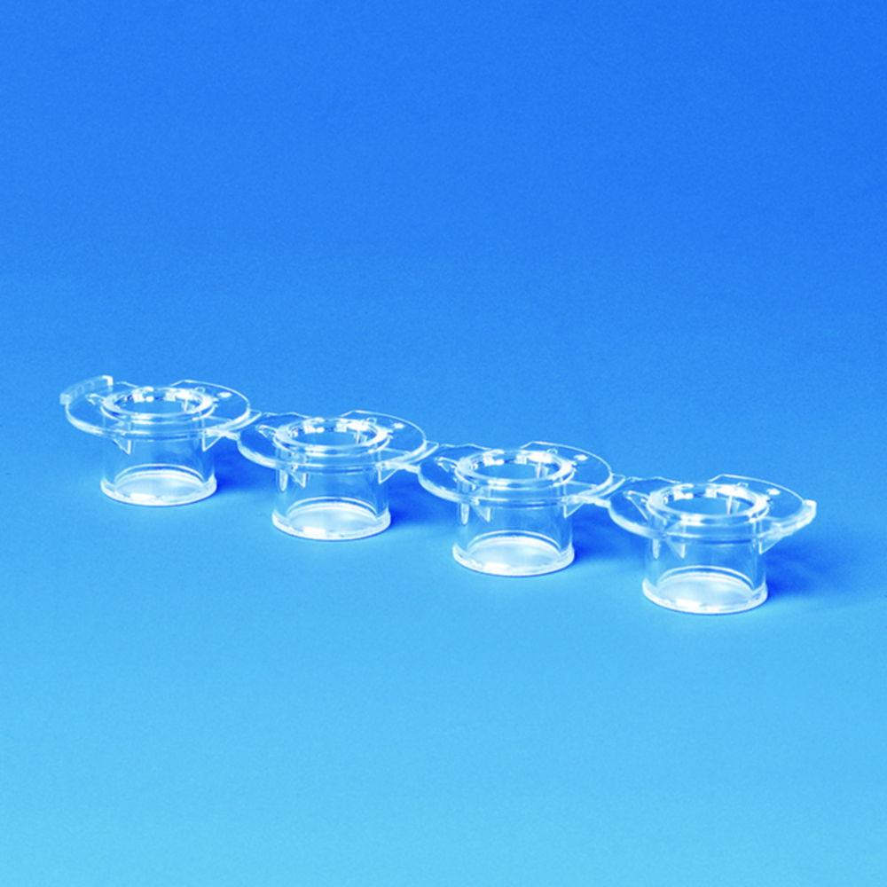 BRAND Insert Strips of 4 BRANDplates 0.4µm PS, CellGrade Plus Surface, Even Walls, Sterile, PC Membrane, 9mm, Pack of 12