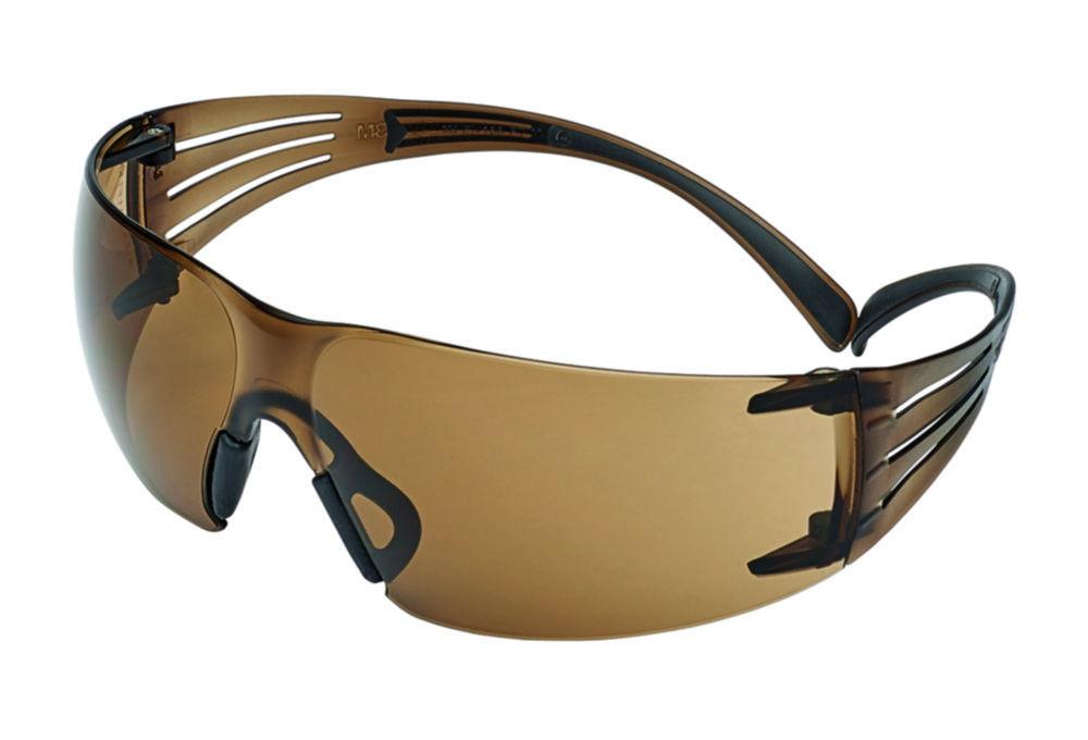 3M™ SecureFit™ 400 Series Safety Glasses with Scotchgard™ Anti-Fog Coating, Brown Lens, Brown/Transparent Black Frame