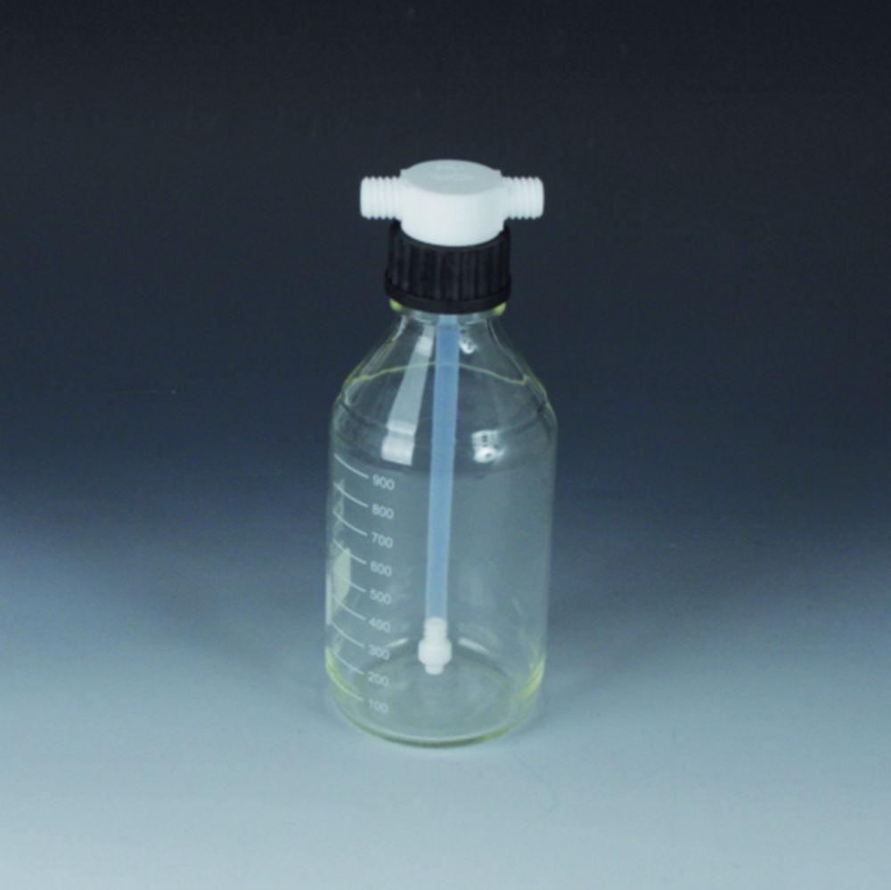 Bohlender Scrubber Bottle Vitrum 1000ml GL45, Borosilicate Glass 3.3