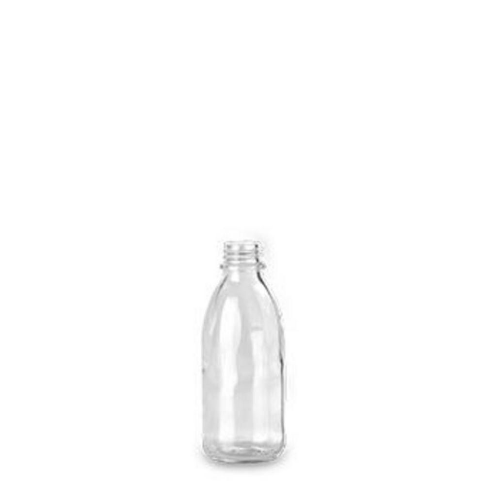 RIXIUS Clear Glass Narrow‑Neck Bottle 100 mL, DIN 22, Without Cap 9072161 (Pack of 72)