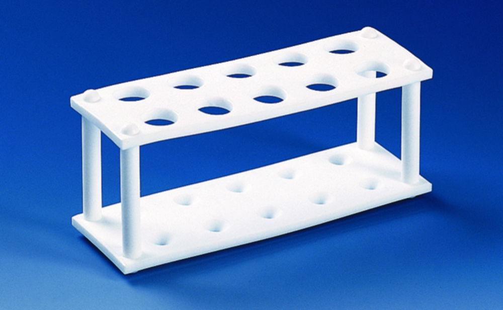 BRAND Test Tube Racks, PTFE for 21 Tubes up to D. 13 mm, 180x60x60 mm