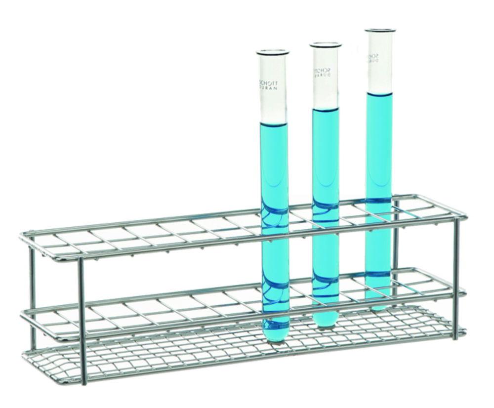 BOCHEM Test Tube Rack 4x12 Tubes 18/8 E-POLY, 250x90x70 mm