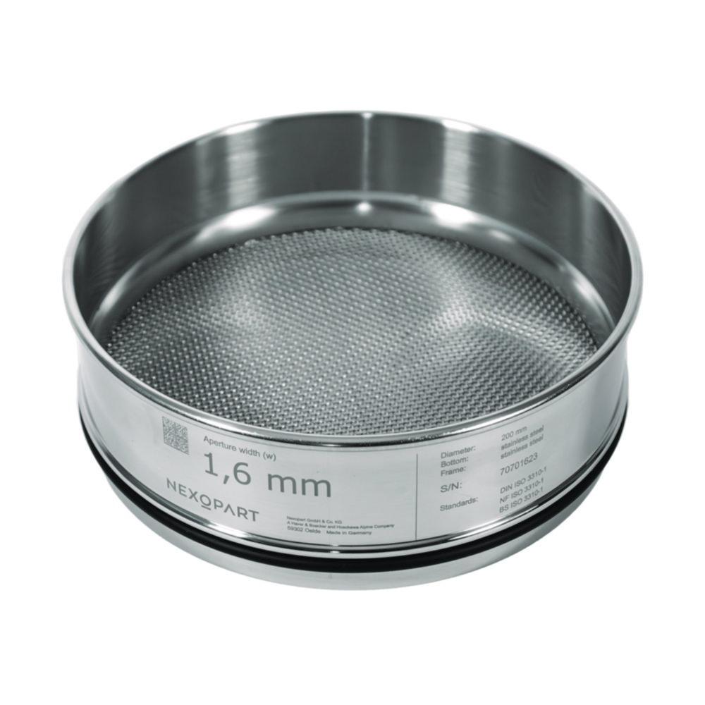 Analysing sieve 200 x 50 mm 75 µm mw., with stainless steel frame acc. to DIN EN 10 204
