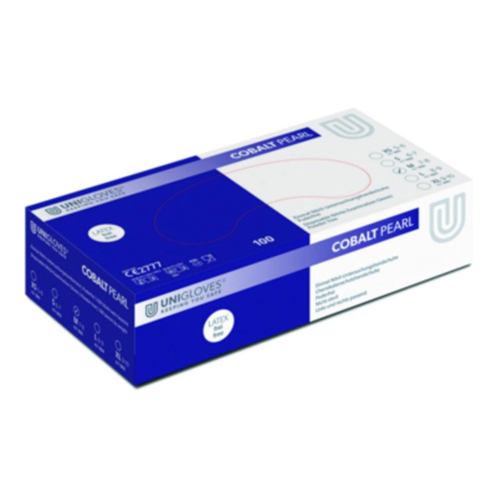 Unigloves Nitrile Gloves Cobalt Pearl Size S (7) Cobalt,latex/powder Free,Non Sterile,Rolling Edges Micro-Roughened Finger Tips, Pack of 100