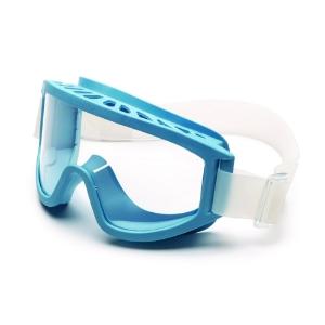 UNIVET Cleanroom Glasses, Blue Frame, Clear Lens, Elastic Headband, 2C-1.2 U 1 BT CE