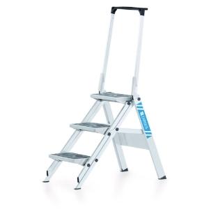 ZARGES Safety Steps, Collapsible, 5 Steps, Upper Platform 1.15m with a Collapsible Safety Bar